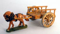 Flat Cart - wooden rails with spoked wheels